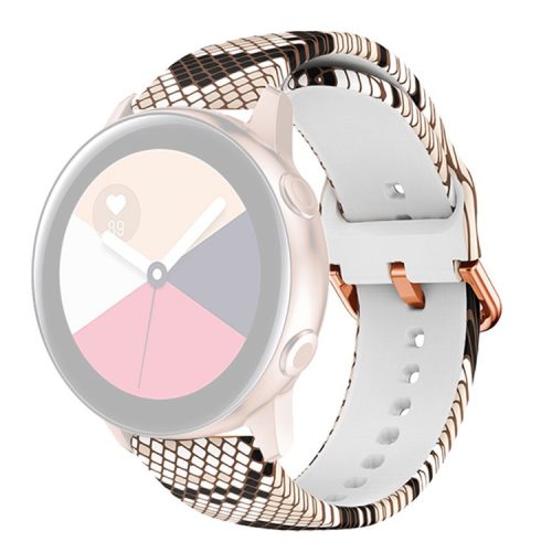 Universal 22mm Patterned Silicone Watch Band Strap for Huawei Watch 3 / 3 Pro / Samsung Amazfit Watch Etc - Snakeskin Texture