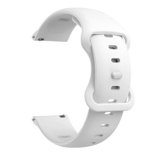 22mm Width Soft Silicone Universal Band Strap Replacement for Huawei Watch 3 / 3 Pro / Samsung Amazfit Watch Etc - White