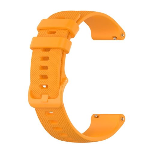 22mm Universal Grid Texture Silicone Watchband Replace Strap for Huawei Watch 3 / 3 Pro / Samsung Amazfit Watch Etc - Orange