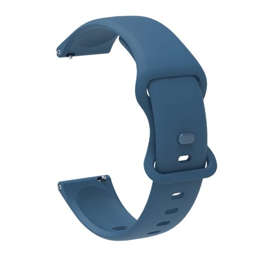 Replacement Silicone Wrist Strap Adjustable Smart Watch Band 22mm for Samsung Huawei Amazfit - Blue