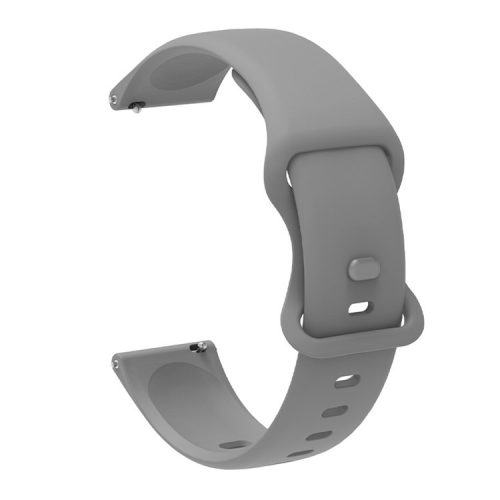 Silicone Watchband Adjustable Wrist Strap 20mm for Samsung Huawei Amazfit Smart Watch - Grey