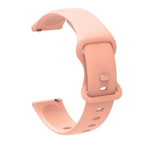 Silicone Watchband Adjustable Wrist Strap 20mm for Samsung Huawei Amazfit Smart Watch - Pink