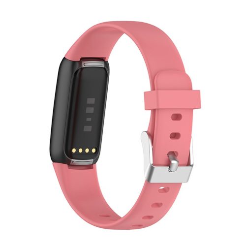 Silicone Smart Watch Strap Replacement Part for Fitbit Luxe, Size: L - Pink