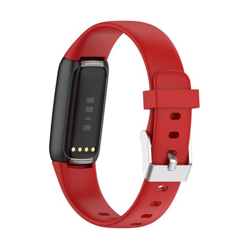 Silicone Smart Watch Strap Replacement Part for Fitbit Luxe, Size: L - Red