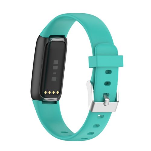 Silicone Smart Watch Strap Replacement Part for Fitbit Luxe, Size: L - Cyan