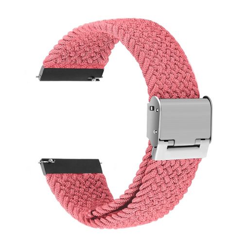 Easy Adjustable Elastic Nylon Watch Band Replacement Watch Strap 20mm for Samsung Galaxy Watch 42mm - Pink