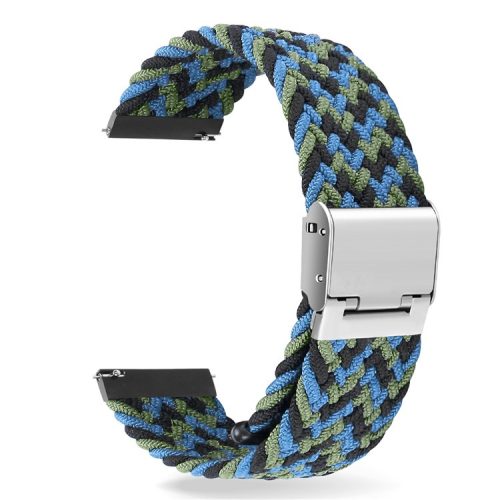 Easy Adjustable Elastic Nylon Watch Band Replacement Watch Strap 20mm for Samsung Galaxy Watch 42mm - Blue Camouflage