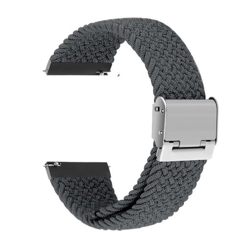 Easy Adjustable Stretchable Braided Nylon Watch Band Replacement Watch Strap 22mm for Samsung Gear S3 Classic/Gear S3 Frontier/Gear S4 - Grey