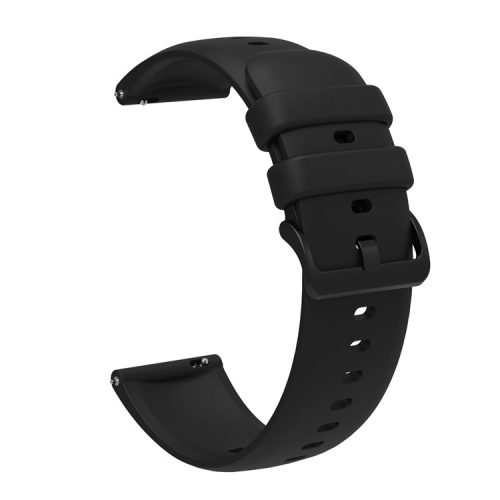 Sporty Waterproof Watch Band Premium Universal Silicone Rubber 22mm Replacement Straps with Black Buckle for Huawei Watch 3 / Samsung Gear S3 Frontier / S3 Classic - Black