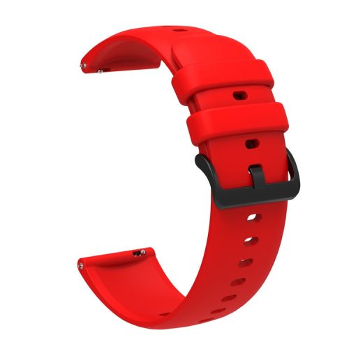 Sporty Waterproof Watch Band Premium Universal Silicone Rubber 22mm Replacement Straps with Black Buckle for Huawei Watch 3 / Samsung Gear S3 Frontier / S3 Classic - Red