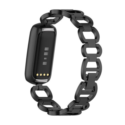 Stainless Steel Watch Band Replacement Bracelet Strap for Fitbit Luxe / Special Edition - Black