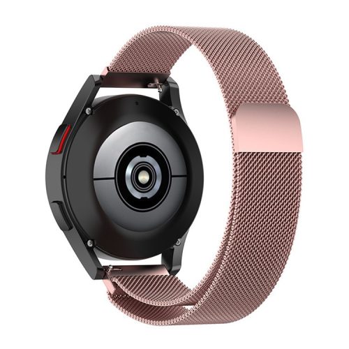 Stainless Steel Milanese Smartwatch Replace Strap 20mm for Samsung Galaxy Watch6 40mm 44mm / Watch6 Classic 43mm 47mm / Watch 5 40mm 44mm / 5 Pro 45mm / Watch4 40mm 44mm - Rose Pink