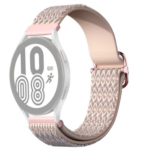 20mm Adjustable Rhombus Nylon Smart Watch Band Wrist Strap for Samsung Galaxy Watch 42mm - Pink