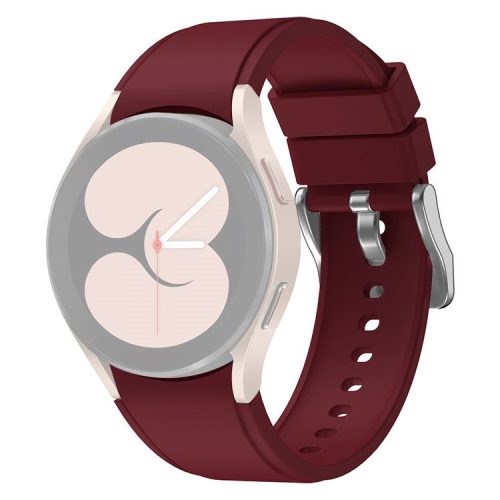 Silicone Adjustable Smart Watch Band Strap for Samsung Galaxy Watch6 40mm 44mm / Watch6 Classic 43mm 47mm / Watch 5 40mm 44mm / 5 Pro 45mm / Watch4 40mm 44mm - Wine Red