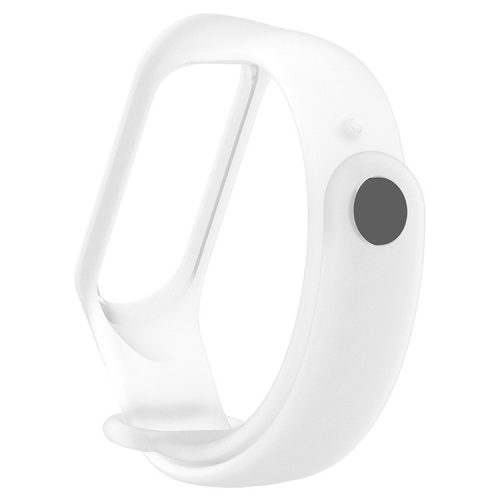 Translucent Silicone Smart Watch Strap Replacement Watchband for Xiaomi Mi Band 3/4 - Transparent White