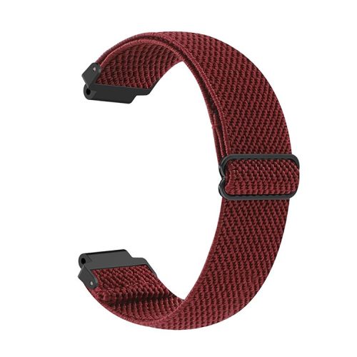 Adjustable Elastic Nylon Smart Watch Replacement Strap Watchband with Screwdrivers for Garmin Forerunner 735xt/220/230/235/620/630 - Red