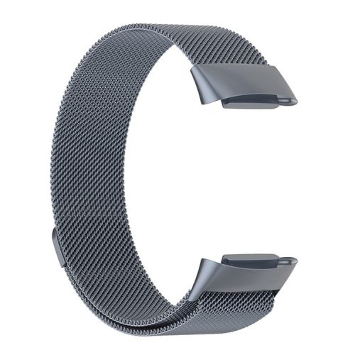 Milanese Stainless Steel Fine Mesh Smart Watch Band Strap for Fitbit Charge 6 / 5 - Grey