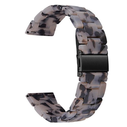 Resin Watch Band Stainless Steel Buckle Strap Bracelet for Samsung Galaxy Watch4 Classic 42mm / 46mm - Ink/Grey