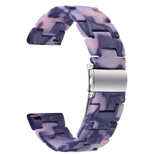 Resin Watch Band Stainless Steel Buckle Strap Bracelet for Samsung Galaxy Watch4 Classic 42mm / 46mm - Jet Black/Pink