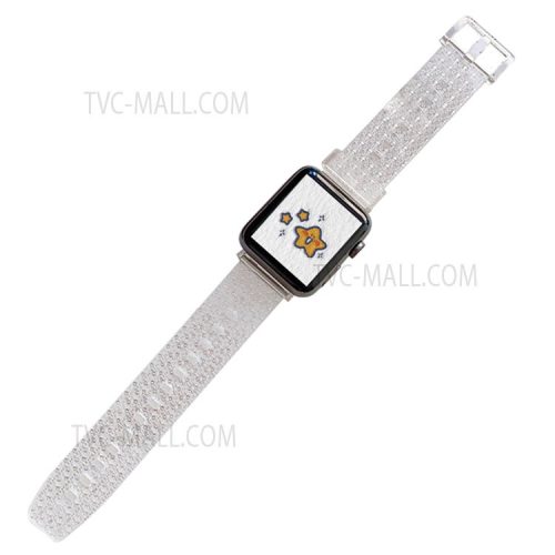 Diamond Textured Soft Silicone Strap Watch Band Strap for Apple Watch Ultra 2 49mm / Series 9 45mm / SE (2023) 44mm / Series 3 / 2 / 1 42mm / Apple Watch Series 6 / 5 / 4 / SE 44mm / SE (2022) 44mm / Ultra 49mm / Series 8 45mm / 7 45mm