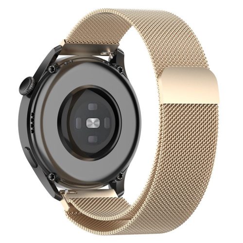 Breathable Milanese Stainless Steel Mesh Band Watch Strap for Huawei Watch GT3 42mm/Samsung Galaxy Watch 42mm - Champagne Gold