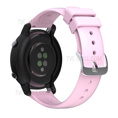 Solid Color Silicone 20mm Watch Strap for Huawei Watch GT2 42mm / Huami Amazfit GTS 3 - Pink