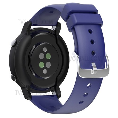 Solid Color Silicone 20mm Watch Strap for Huawei Watch GT2 42mm / Huami Amazfit GTS 3 - Midnight Blue