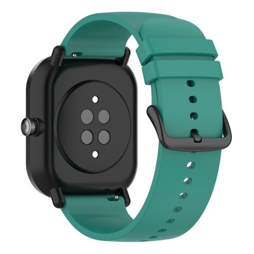 22mm Silicone Watch Strap Soft Wristband with Buckle for Samsung Galaxy Watch3 45mm/Active/Huawei Watch 3 - Green