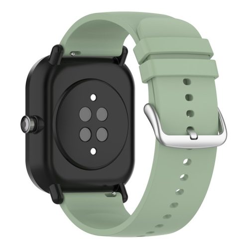 22mm Silicone Watch Strap Soft Wristband with Buckle for Samsung Galaxy Watch3 45mm/Active/Huawei Watch 3 - Light Green