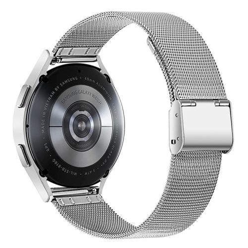 20mm Milanese Fine Mesh Stainless Steel Replacement Watch Strap for Samsung Galaxy Watch4 Classic 42mm 46mm/Galaxy Watch Active/Galaxy Watch Active2 40mm 44mm - Silver