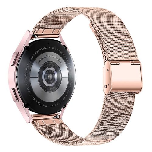 Fashion 20mm Milanese Stainless Steel Watch Strap Tortoise Back Buckle Watchband for Samsung Galaxy Watch4 Classic 42mm/46mm / Galaxy Watch Active / Galaxy Watch Active2 40mm/44mm - Rose Gold