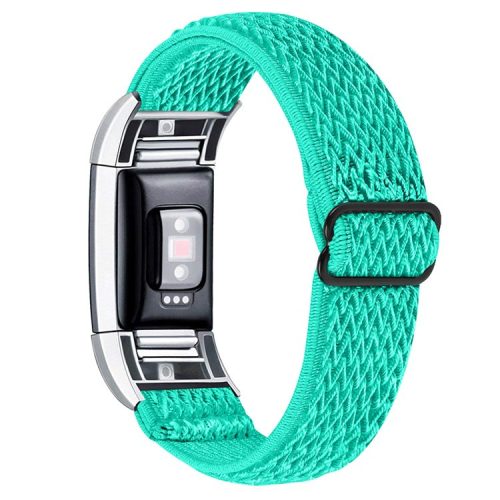 Adjustable Nylon Elastic Wrist Band Replacement Watch Strap for Fitbit Charge 2/Charge 2 HR - Mint Green