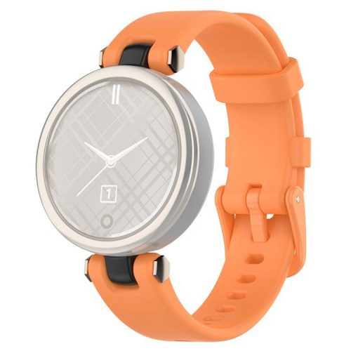 Solid Color Silicone Wrist Band Adjustable Watch Strap with Tools for Garmin Lily - Orange