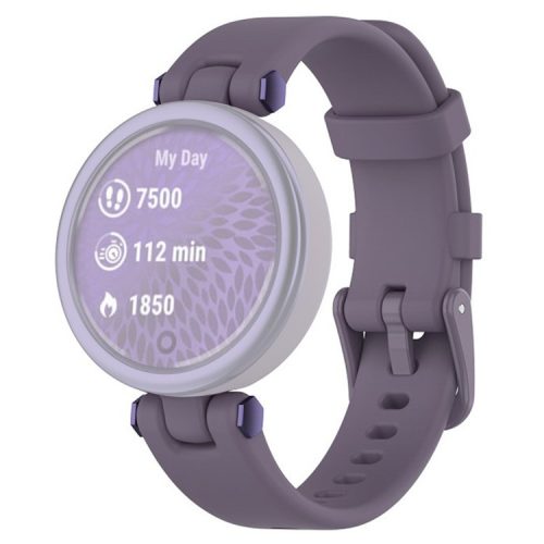 Solid Color Silicone Wrist Band Adjustable Watch Strap with Tools for Garmin Lily - Purple