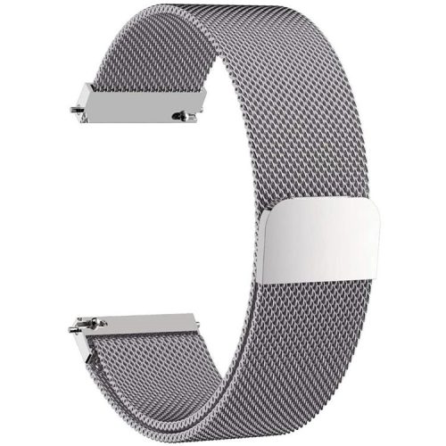 20mm Watch Band for Garmin Vivomove Luxe/GarminMove Luxe Stainless Steel Milanese Mesh Wrist Strap with Magnetic Clasp - Silver