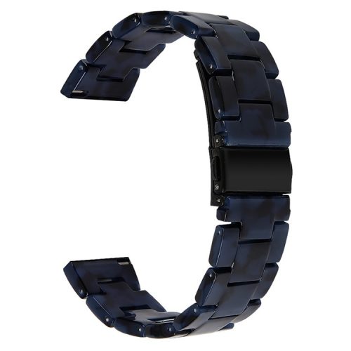 20mm Resin Smart Watch Strap for Garmin Vivomove 3/Garminmove 3, Replacement Wristband with Stainless Steel Buckle - Dark Blue