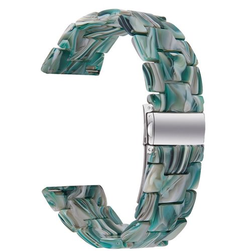 For Huawei Watch 2/Watch GT 2 42mm Resin Watch Band Wrist Strap Replacement 20mm with Stainless Steel Buckle  - Green Mix