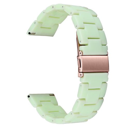 For Huawei Watch 2/Watch GT 2 42mm Resin Watch Band Wrist Strap Replacement 20mm with Stainless Steel Buckle  - Avocado Green