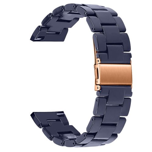 20mm Resin Watch Band for Huawei Watch 2/Watch GT 2 42mm, Stainless Steel Buckle Replacement Strap - Midnight Blue