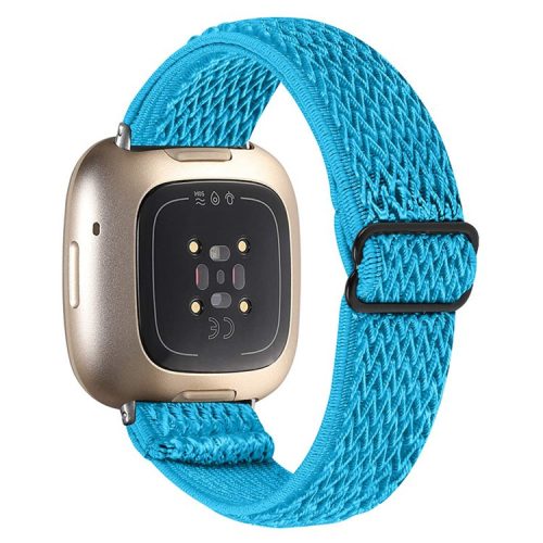 For Fitbit Versa 3 / Fitbit Sense Elastic Watch Band Replacement Watch Strap with Adjustable Buckle - Sky Blue