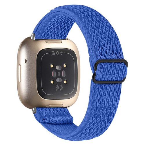 For Fitbit Versa 3 / Fitbit Sense Elastic Watch Band Replacement Watch Strap with Adjustable Buckle - Sapphire