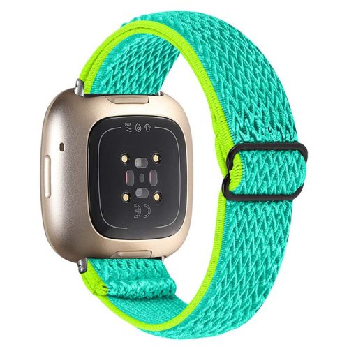 For Fitbit Versa 3 / Fitbit Sense Elastic Watch Band Replacement Watch Strap with Adjustable Buckle - Yellowgreen