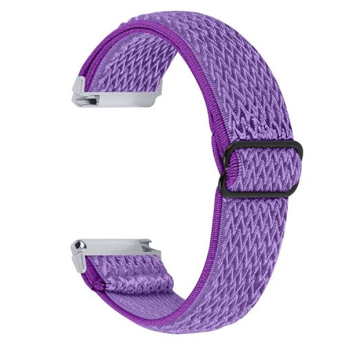 For Fitbit Versa 2 / Fitbit Versa/Versa Lite/Versa SE Universal Watch Band  Adjustable Elastic Watch Strap with Buckle - Purple