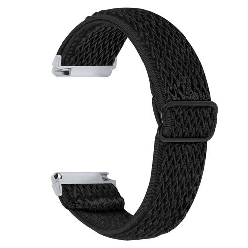 For Fitbit Versa 2 / Fitbit Versa/Versa Lite/Versa SE Universal Watch Band  Adjustable Elastic Watch Strap with Buckle - Black