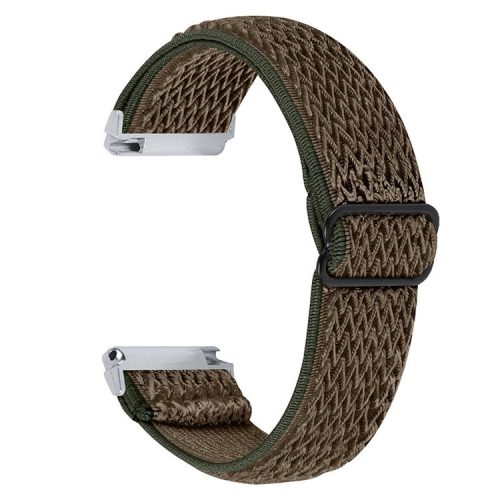 For Fitbit Versa 2 / Fitbit Versa/Versa Lite/Versa SE Universal Watch Band  Adjustable Elastic Watch Strap with Buckle - Brown