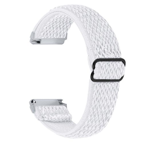 For Fitbit Versa 2 / Fitbit Versa/Versa Lite/Versa SE Universal Watch Band  Adjustable Elastic Watch Strap with Buckle - White