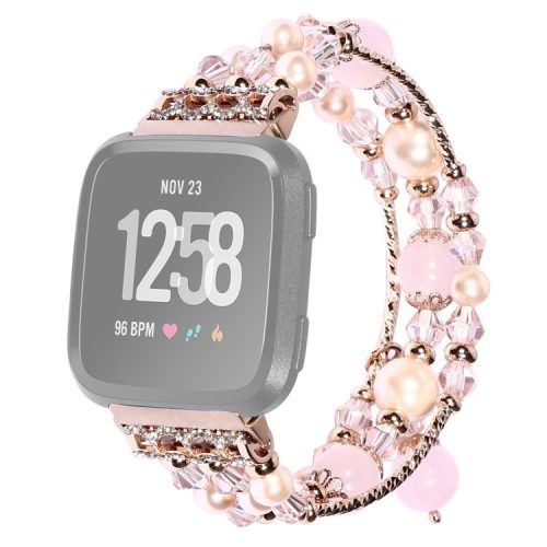 For Fitbit Versa/Versa 2/Versa Lite Agate Bracelet Watch Band Replacement Stylish Strap Wrist - Rose Gold