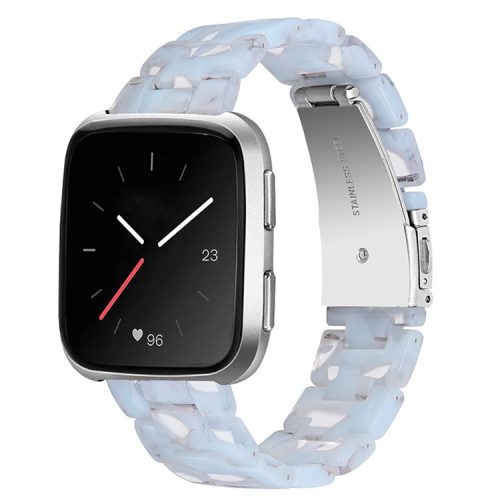 For Fitbit Versa 2/Fitbit Versa/Versa Lite/Versa SE Watch Band Stylish Resin 22.5mm Wrist Strap Smart Watch Replacement Part - Light Blue