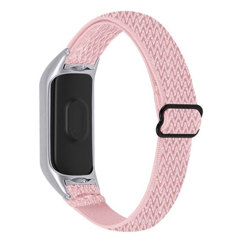 For Fitbit Luxe Sport Loop Band Nylon Elastic Watch Strap Woven Band Replacement Wristband - Pink