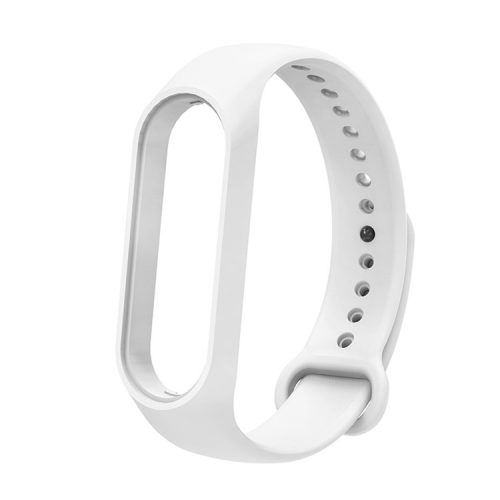 Soft TPU Watch Band for Xiaomi Mi Band 7, Adjustable Wrist Strap Bracelet Replacement - White